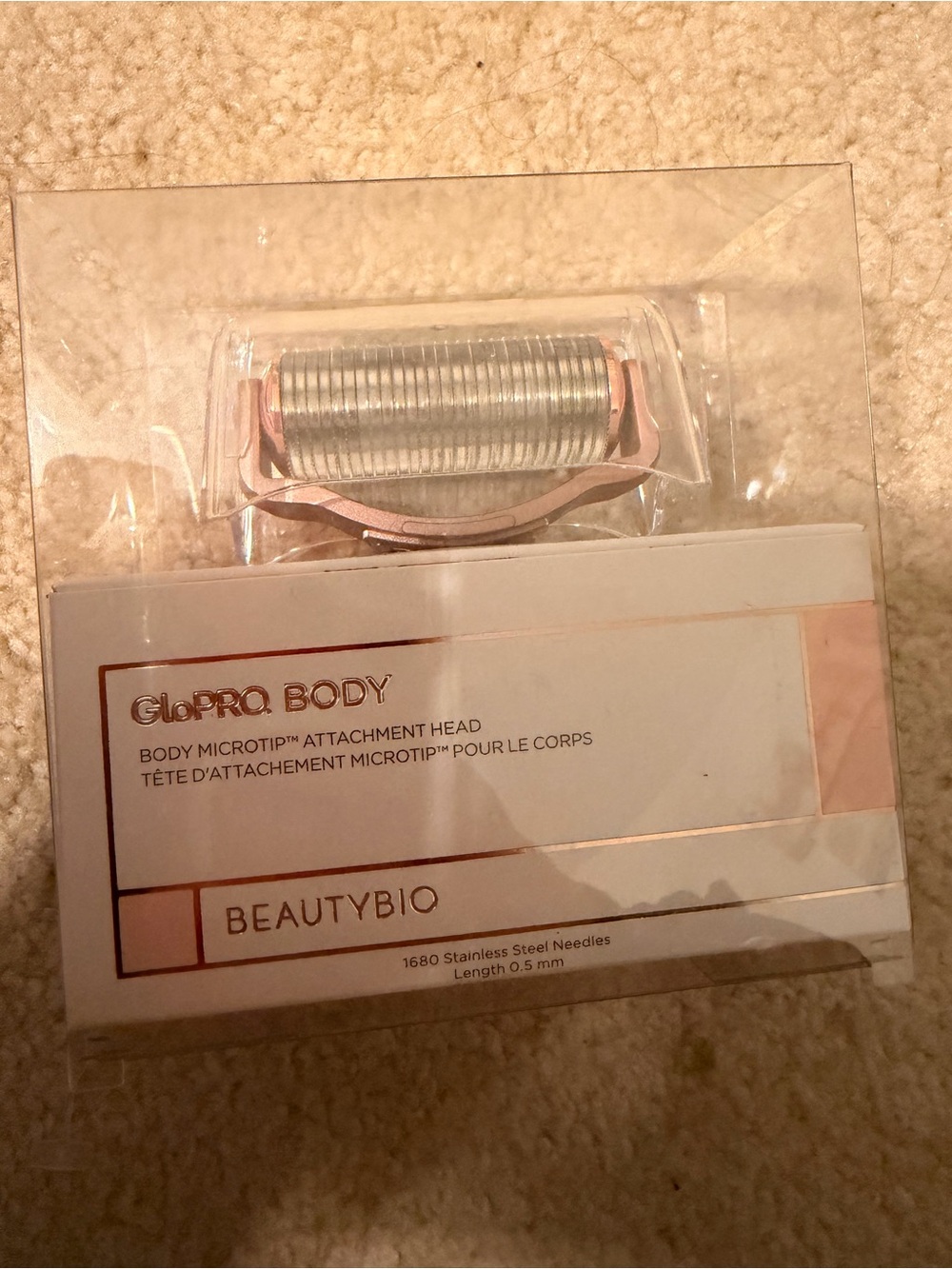 GloPRO Body MicroTip Attachment Head by Beauty Bio - Rose Gold/Silver
